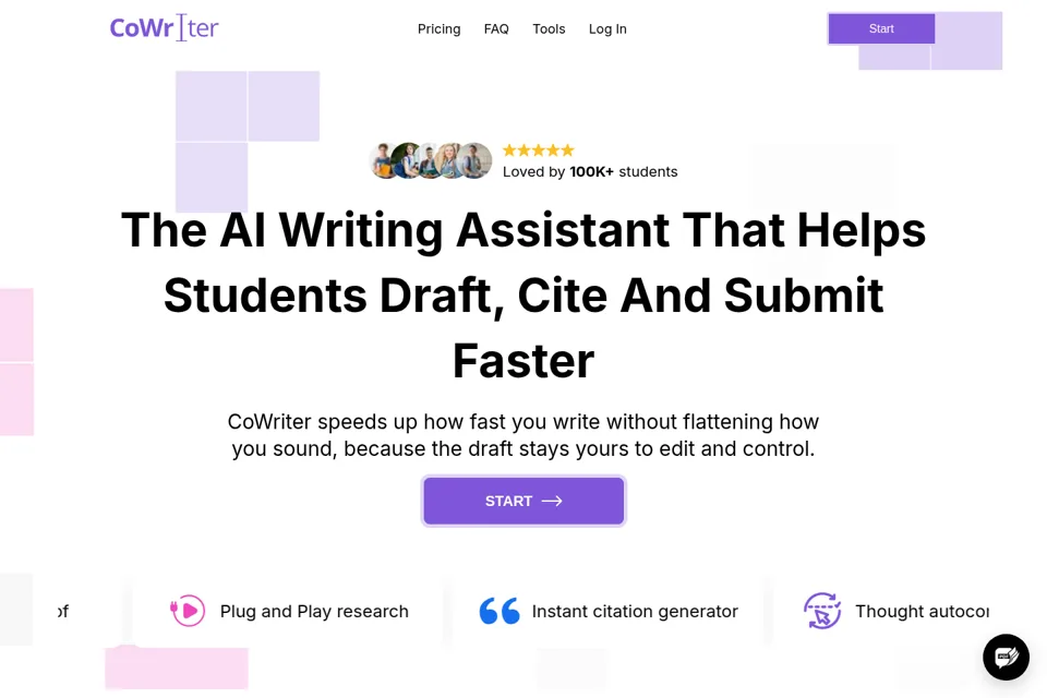 Aperçu de la landing page