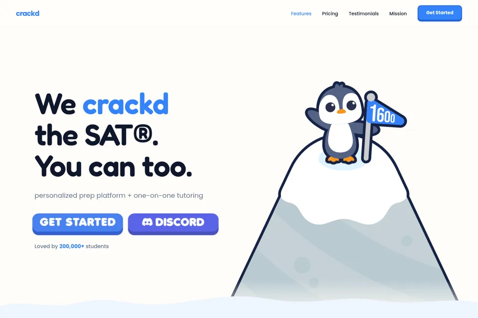 Aperçu de la landing page