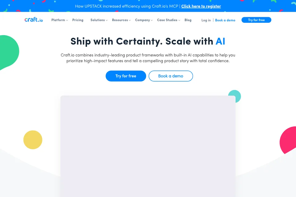 Aperçu de la landing page