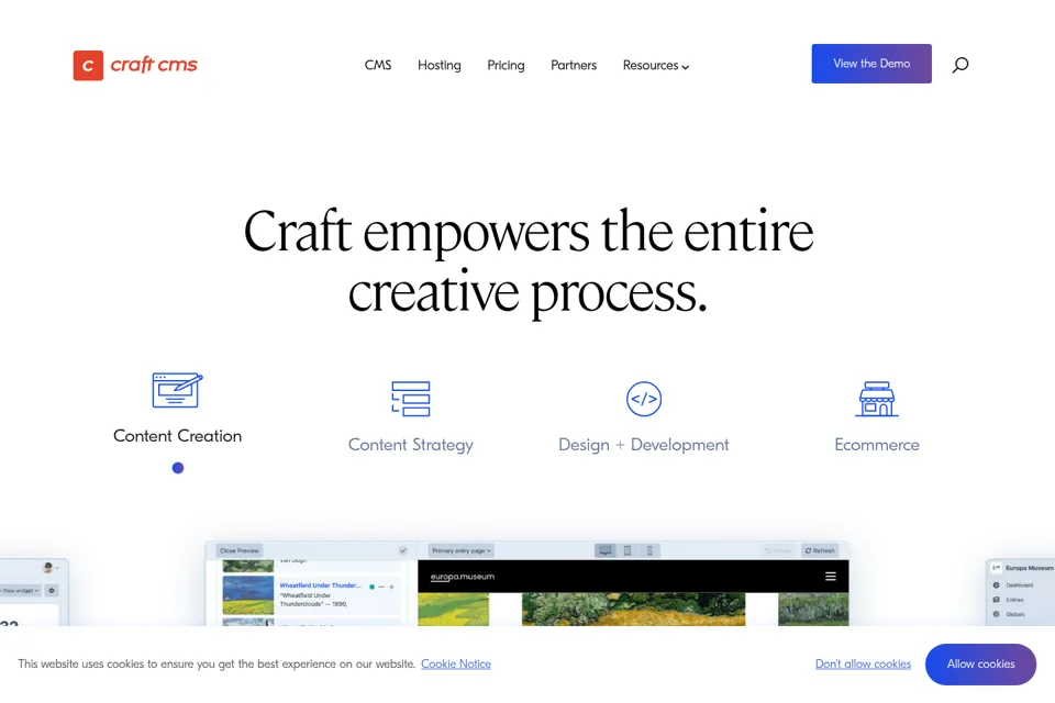 Landing page preview