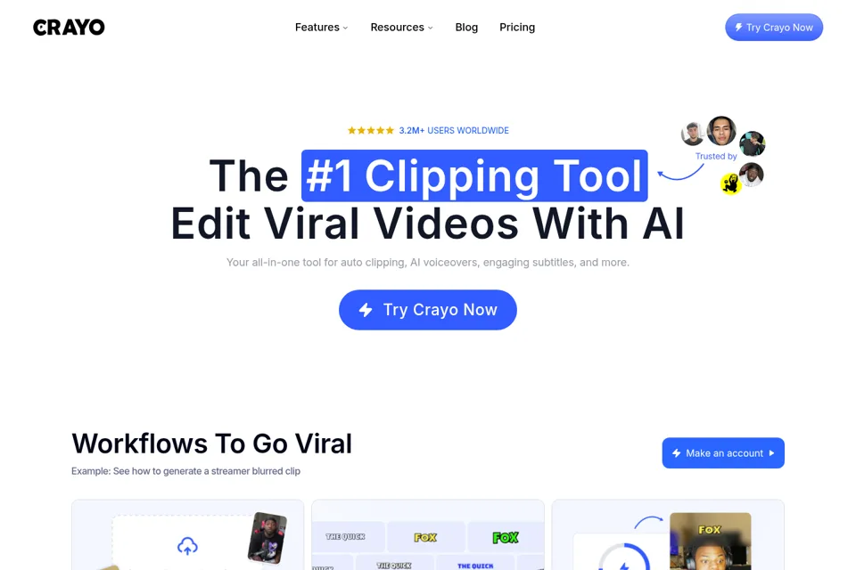 Aperçu de la landing page