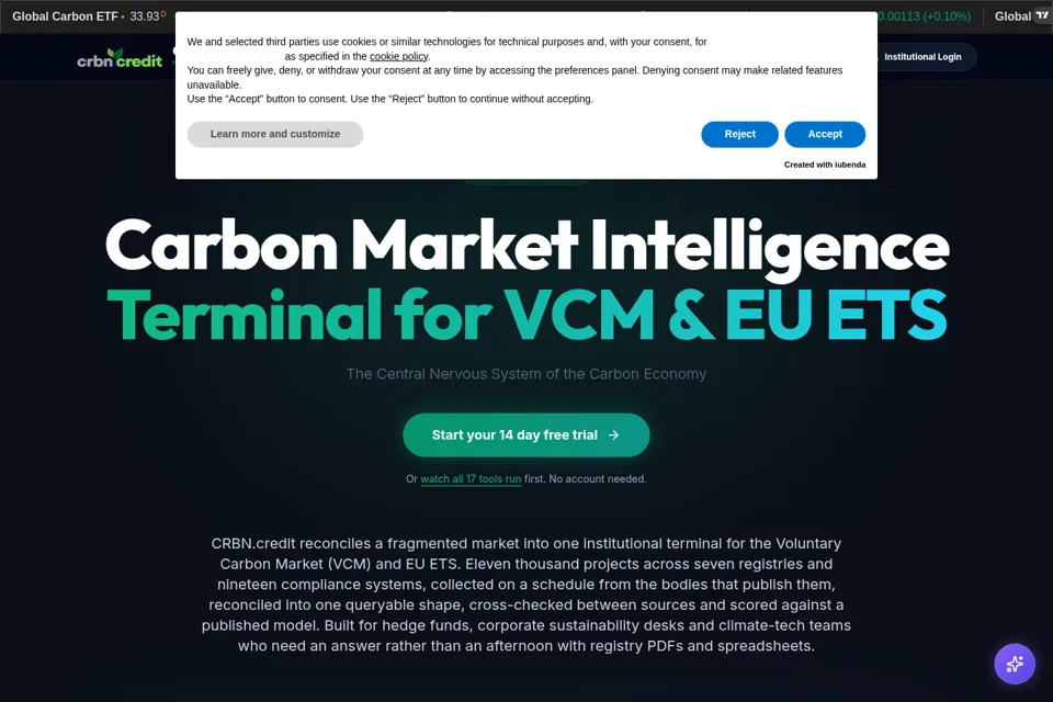 Aperçu de la landing page