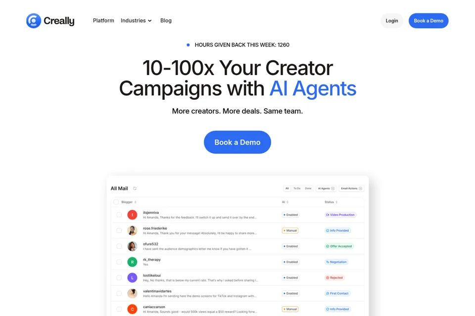 Aperçu de la landing page