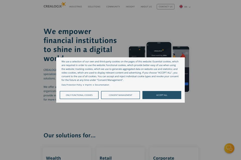 Aperçu de la landing page