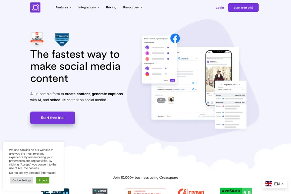 Landing page preview