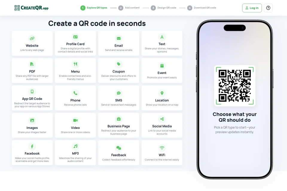 Aperçu de la landing page