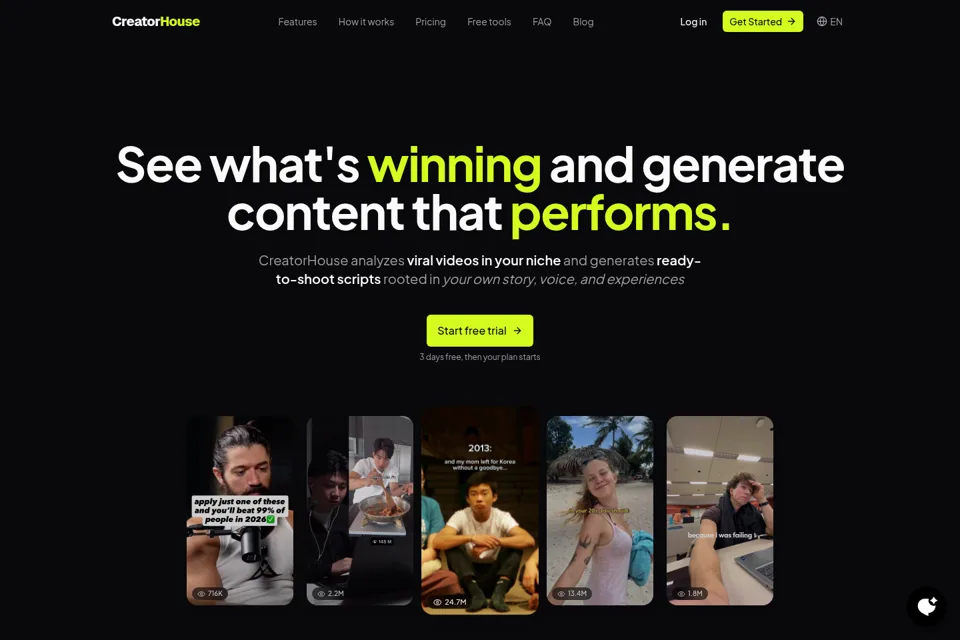Landing page preview