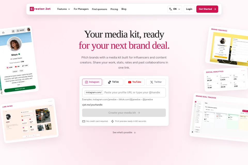 Landing page preview