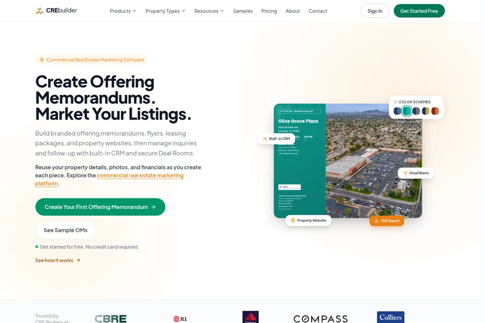 Aperçu de la landing page