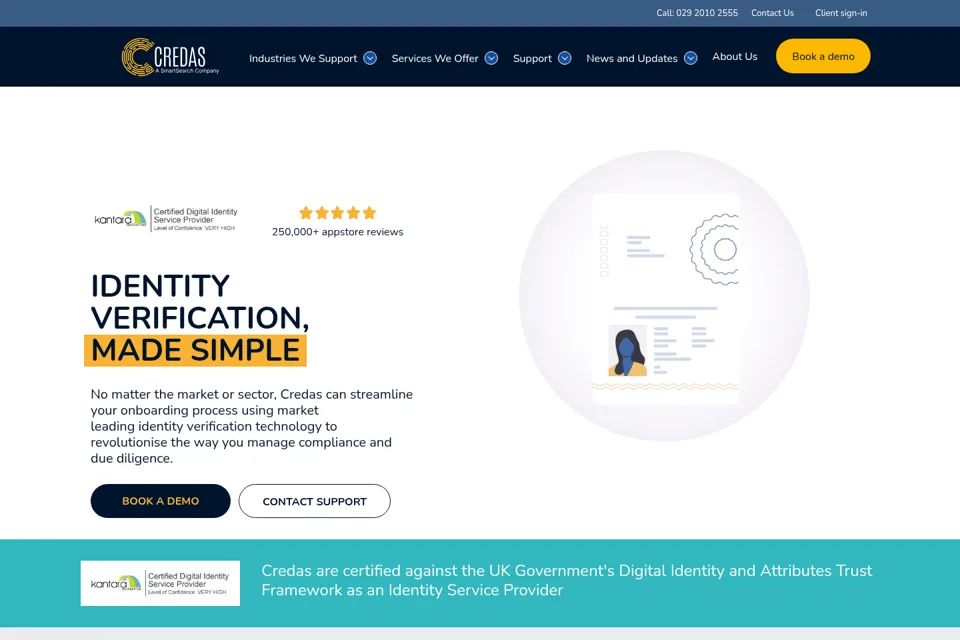 Aperçu de la landing page