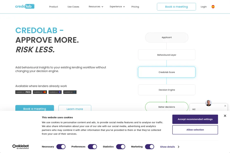 Aperçu de la landing page