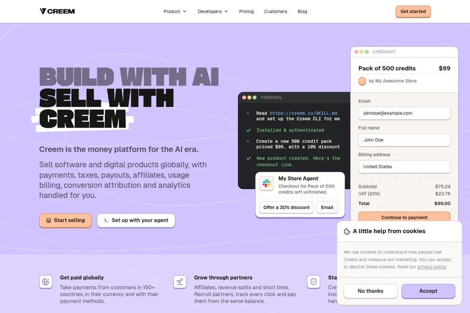 Landing page preview