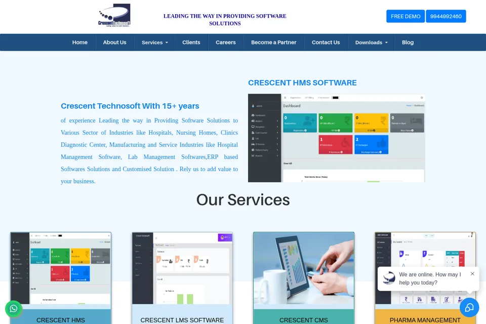 Aperçu de la landing page