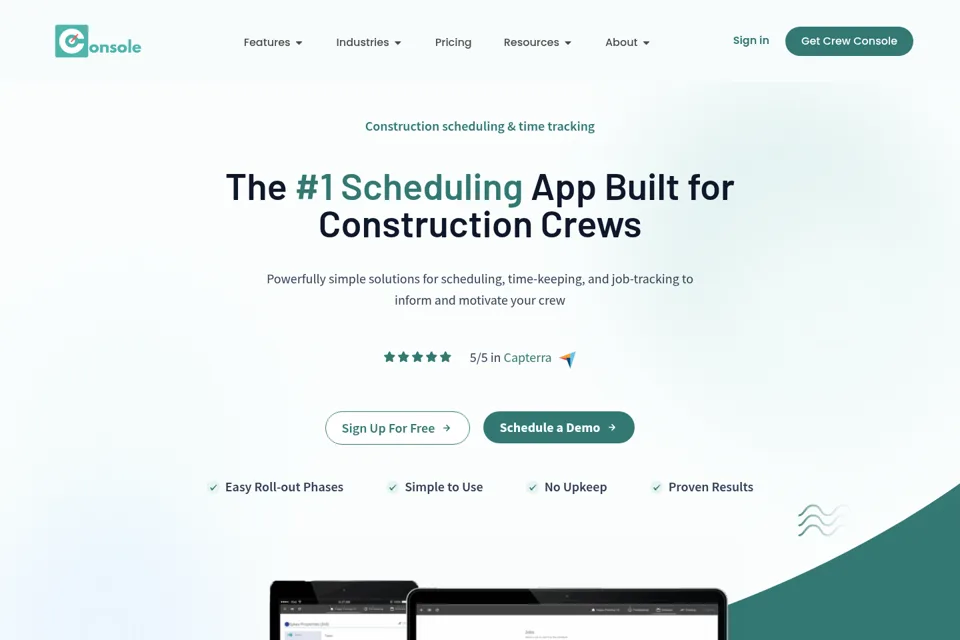 Aperçu de la landing page