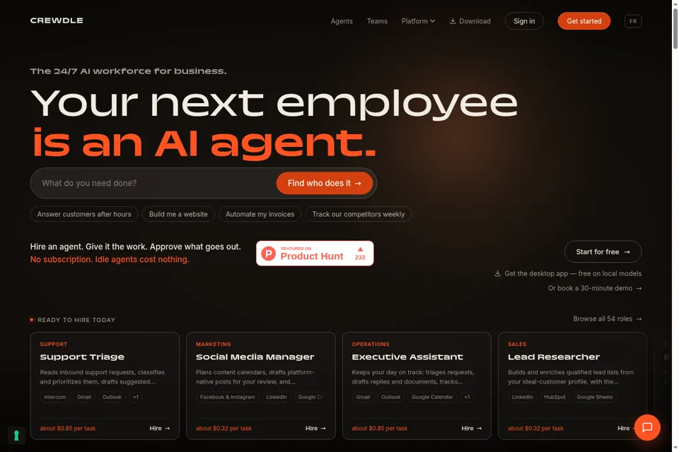 Landing page preview