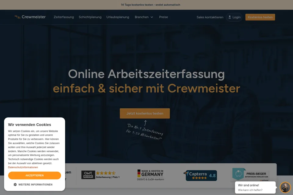 Aperçu de la landing page