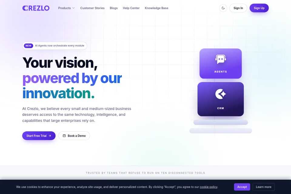 Aperçu de la landing page
