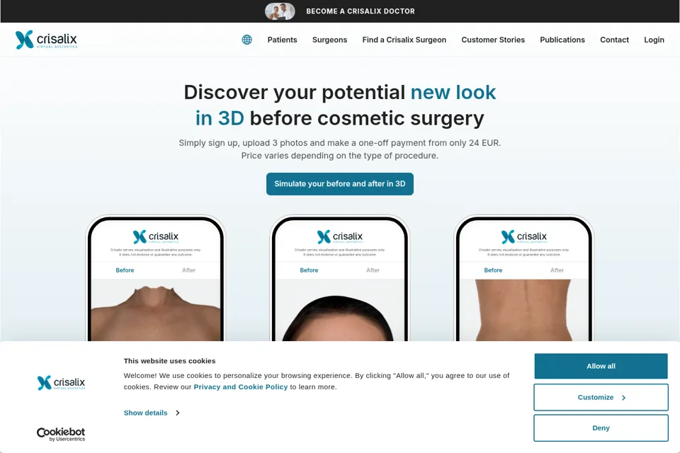 Aperçu de la landing page