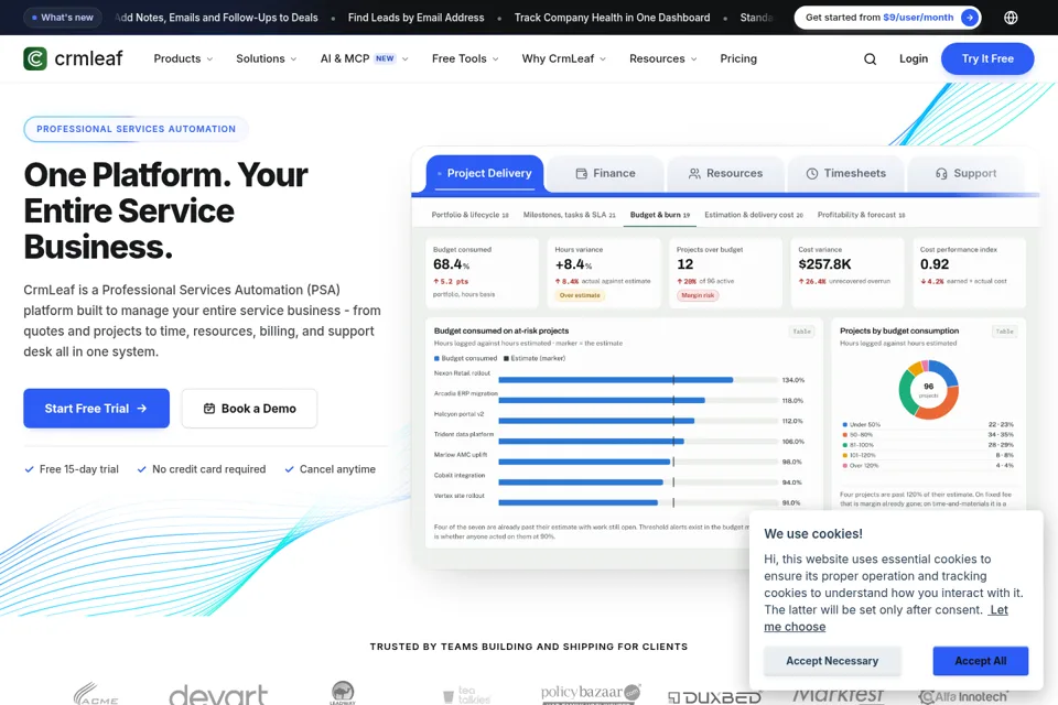 Landing page preview