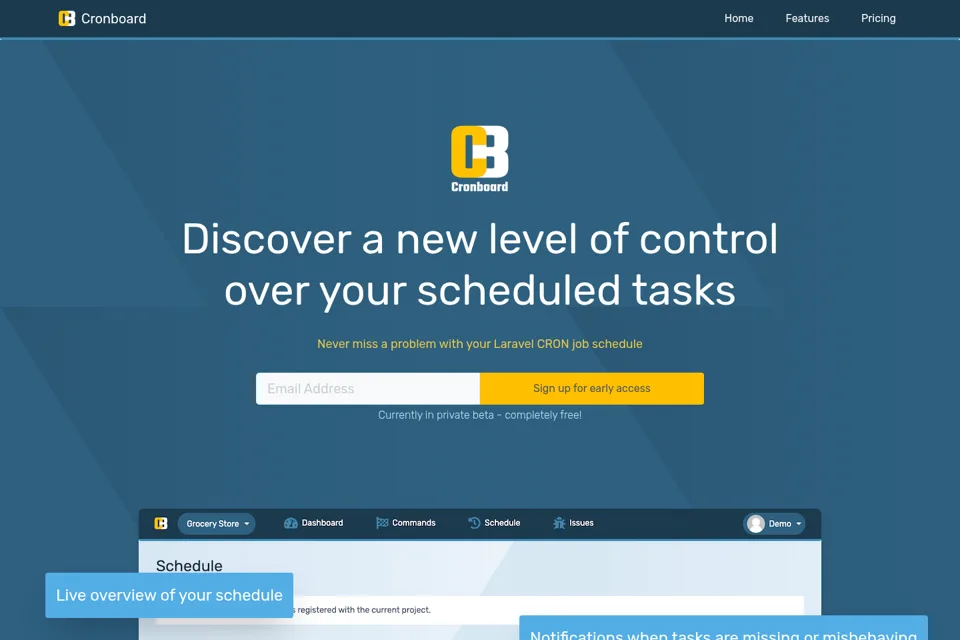 Landing page preview