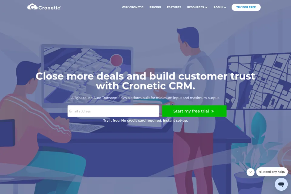 Aperçu de la landing page