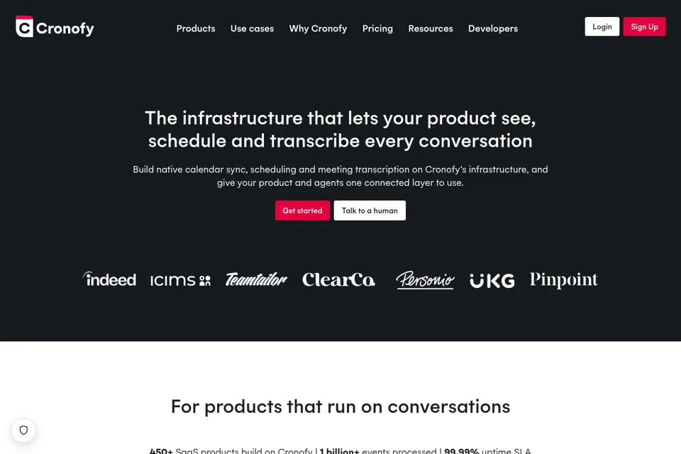 Aperçu de la landing page