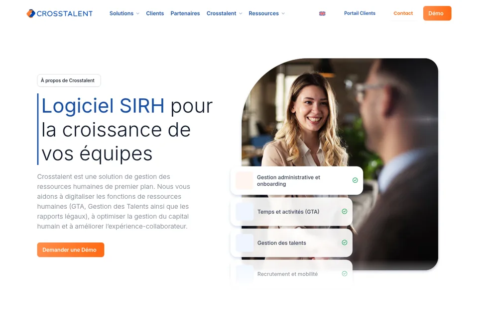 Aperçu de la landing page