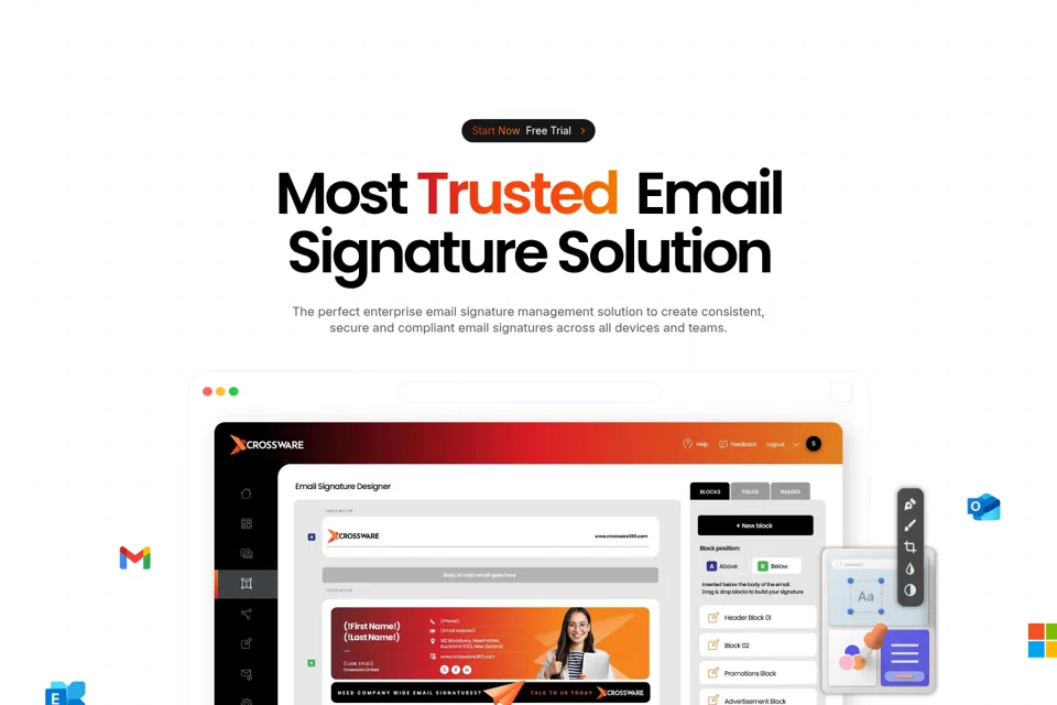 Aperçu de la landing page