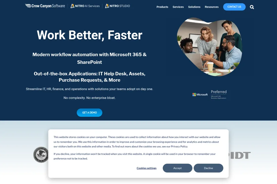 Landing page preview