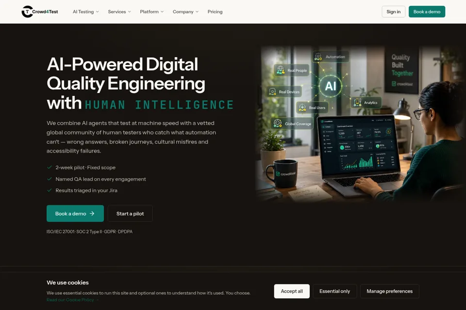 Landing page preview