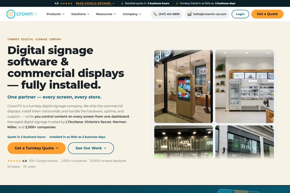 Landing page preview