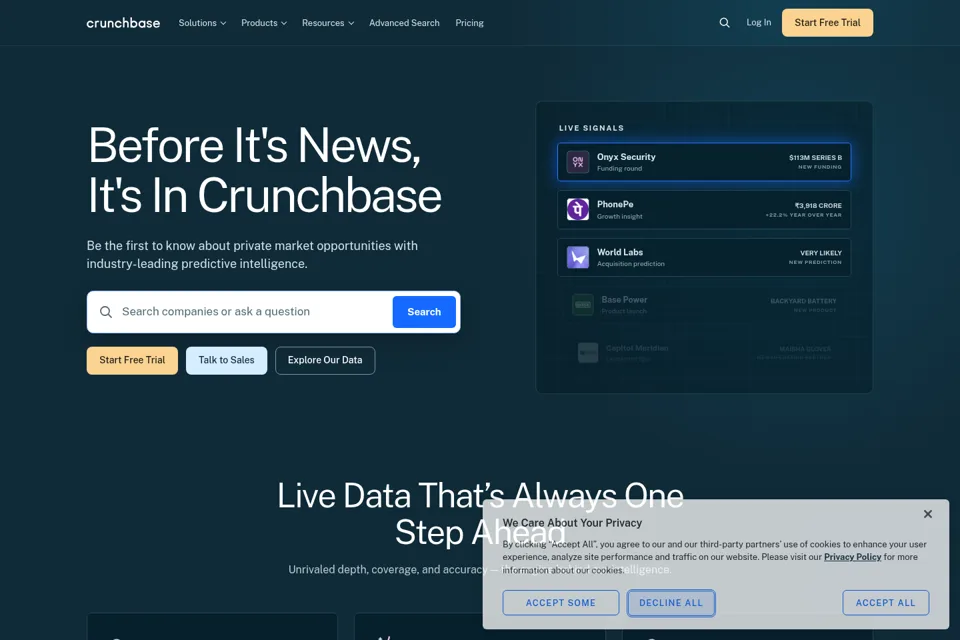 Aperçu de la landing page