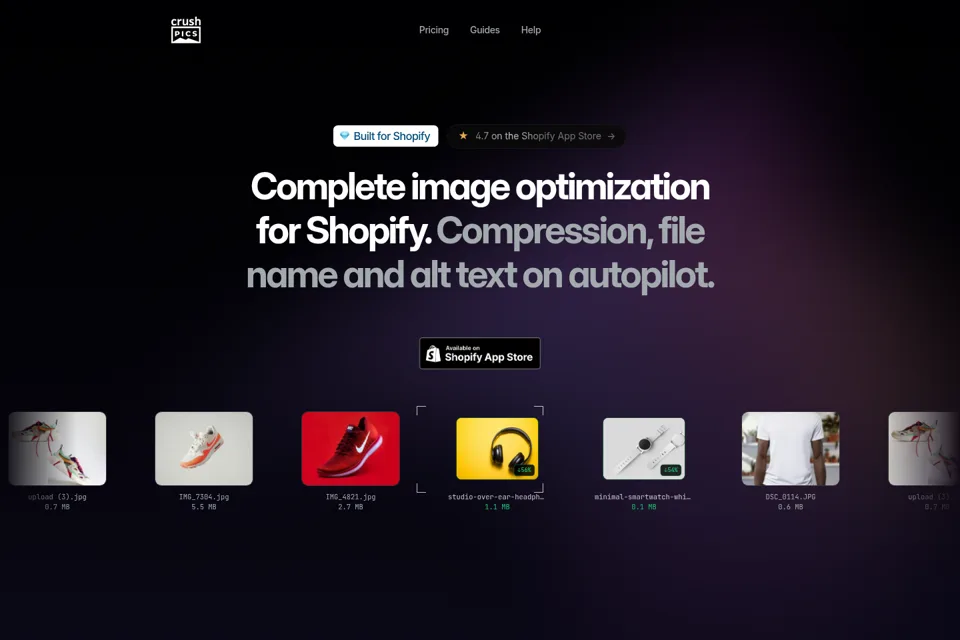 Landing page preview
