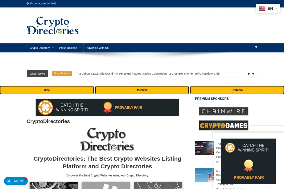 Aperçu de la landing page