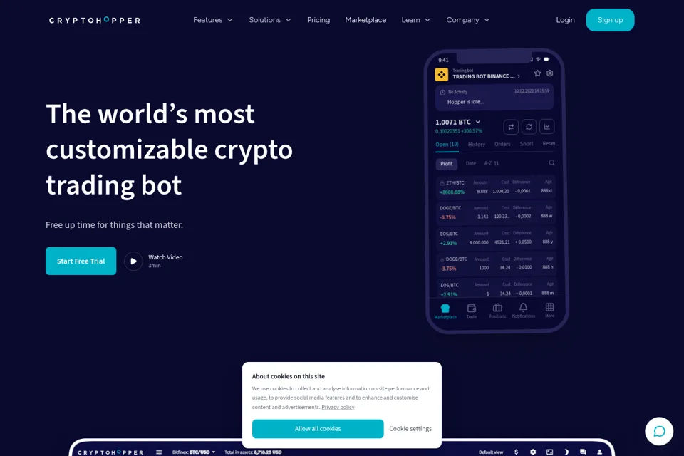Aperçu de la landing page