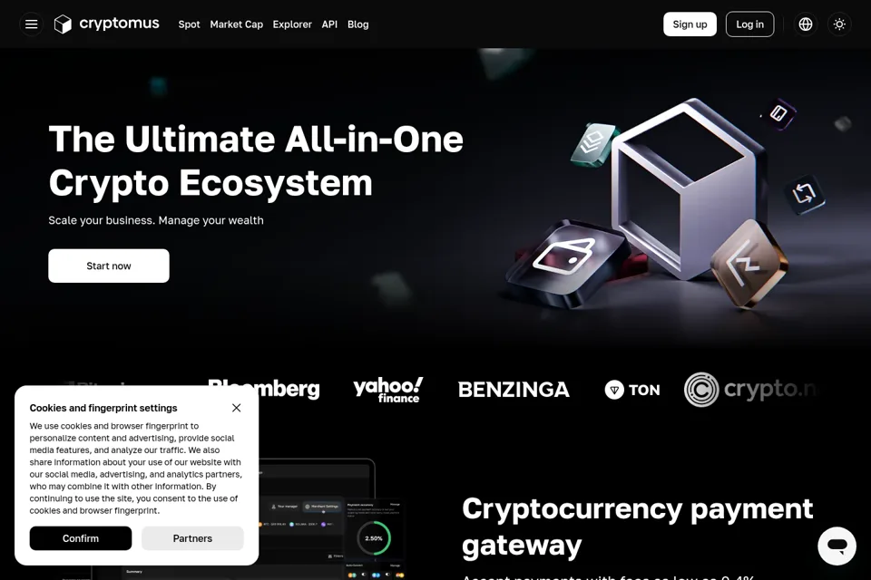 Aperçu de la landing page