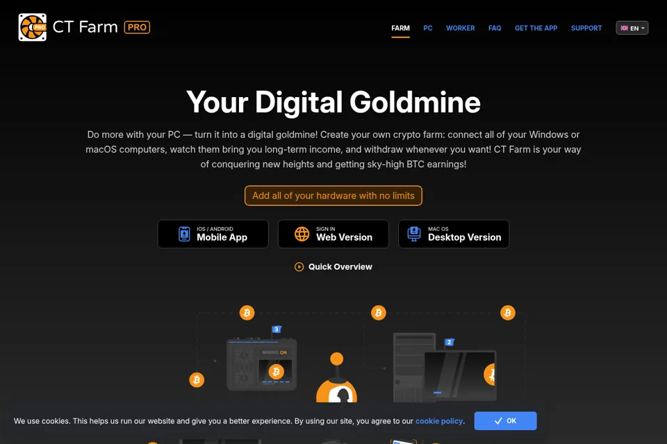 Aperçu de la landing page