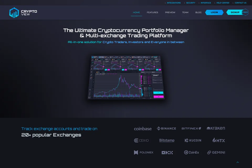 Aperçu de la landing page