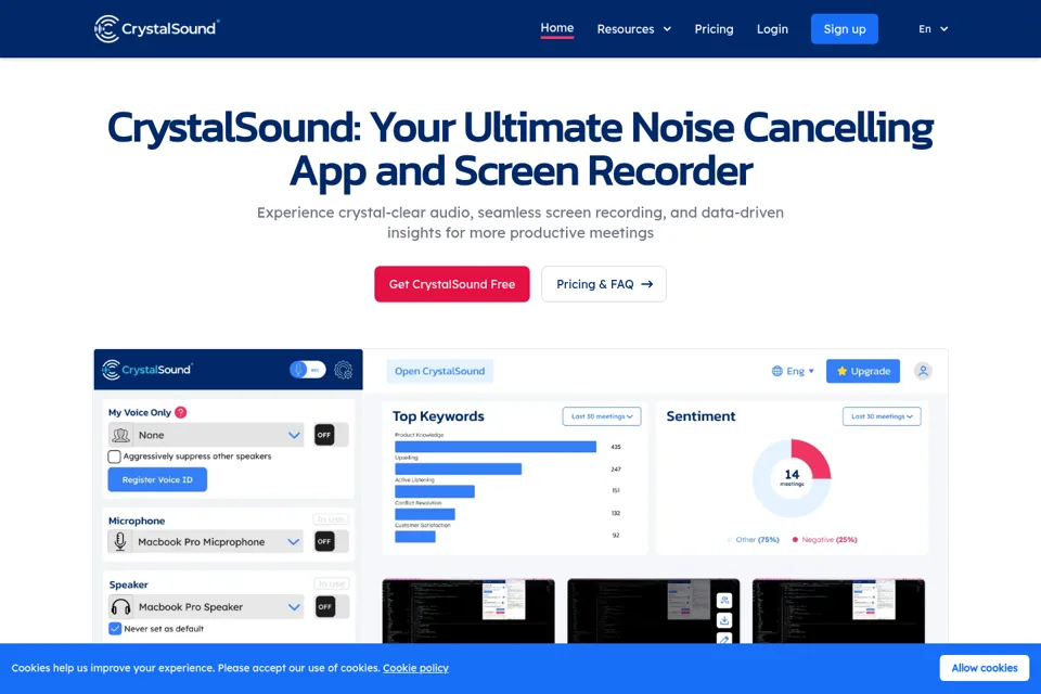 Aperçu de la landing page