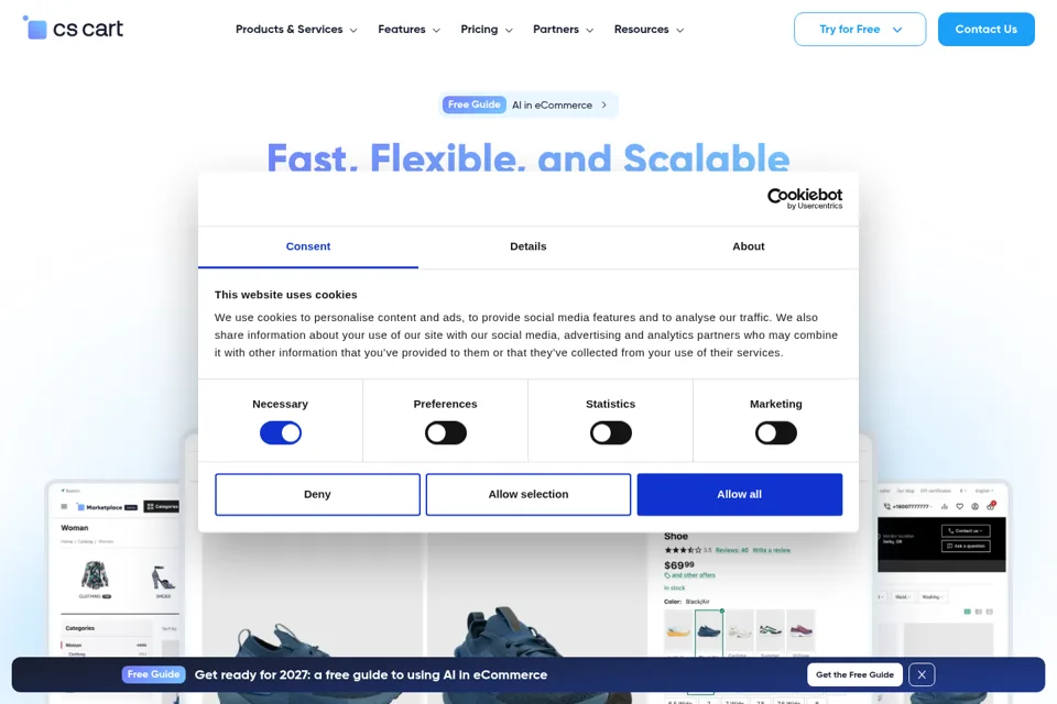 Aperçu de la landing page