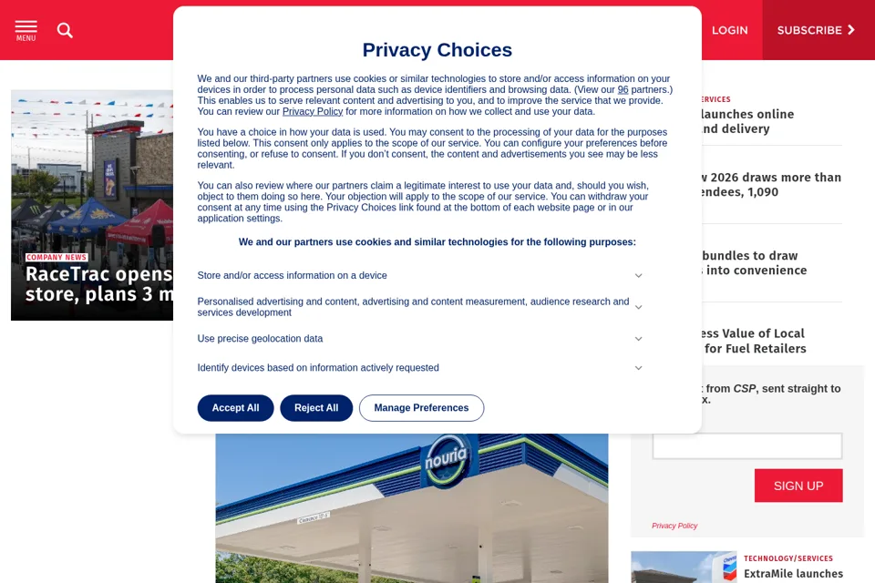 Aperçu de la landing page