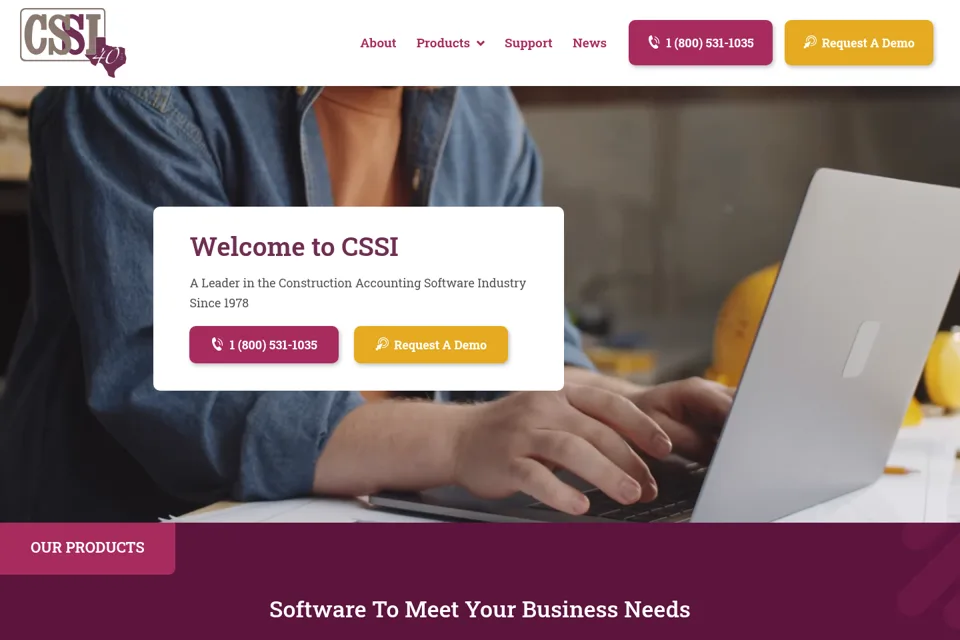 Aperçu de la landing page