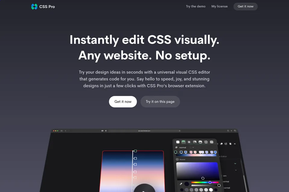 Landing page preview