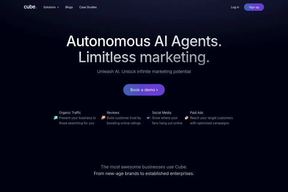 Aperçu de la landing page