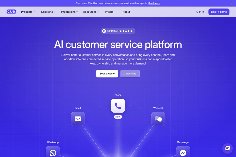 Aperçu de la landing page