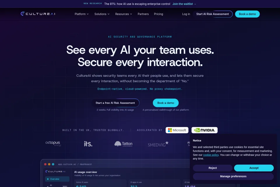 Aperçu de la landing page