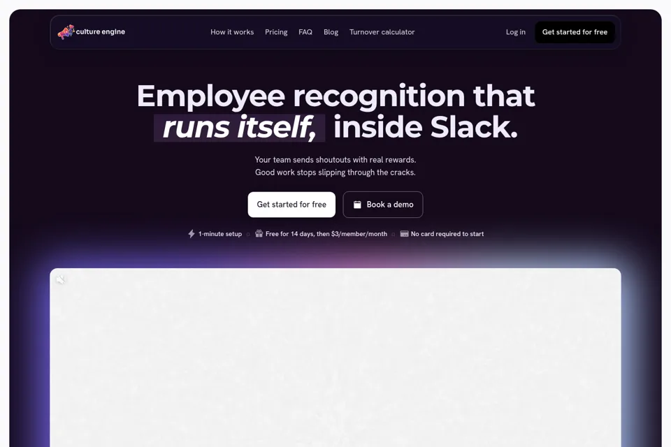 Aperçu de la landing page