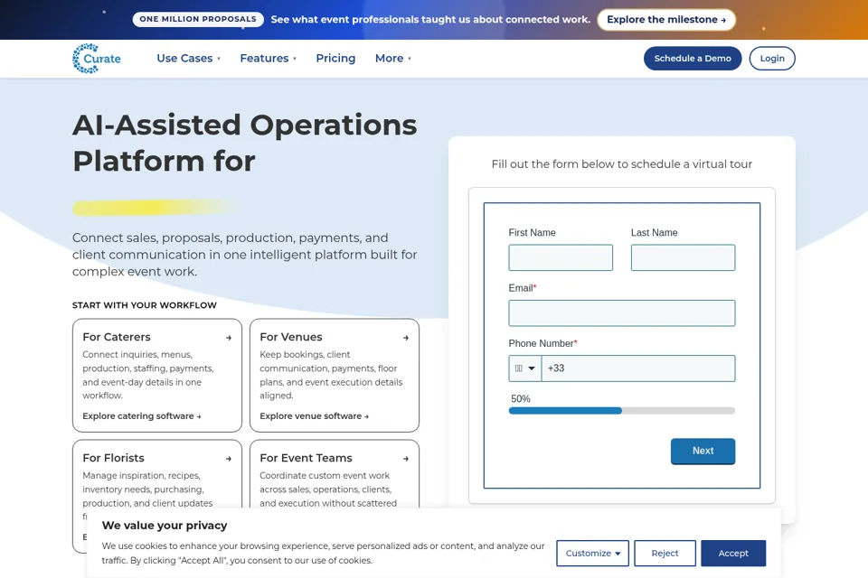 Landing page preview