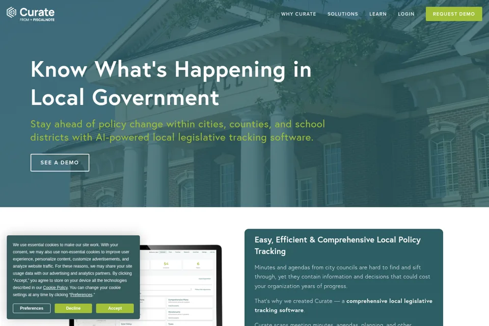 Landing page preview