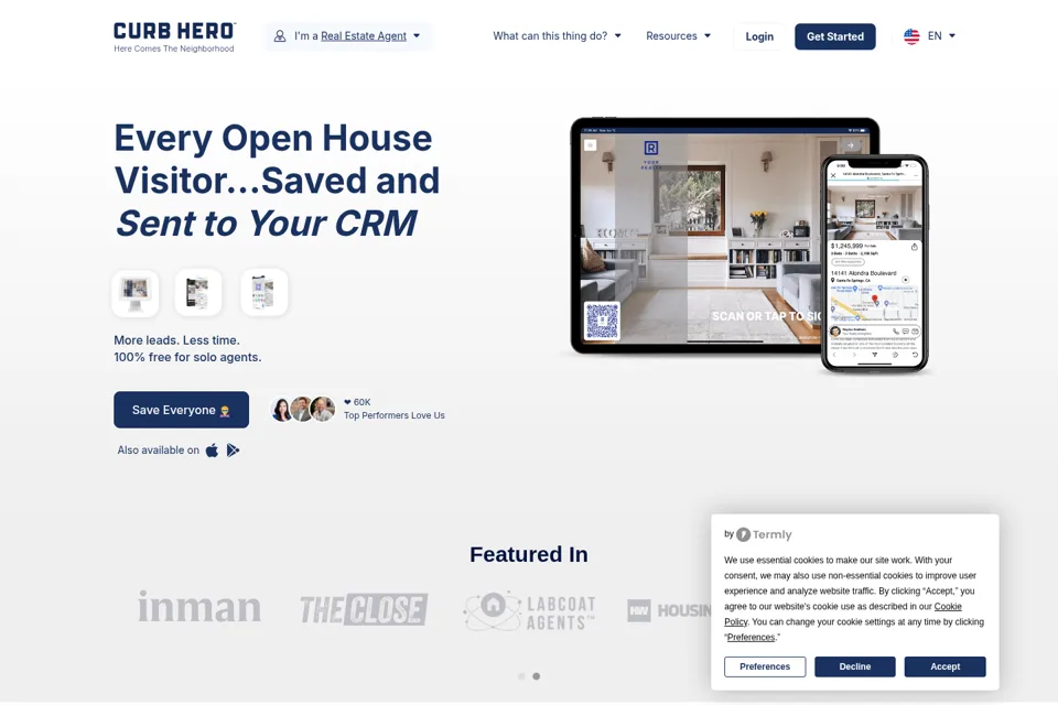Landing page preview